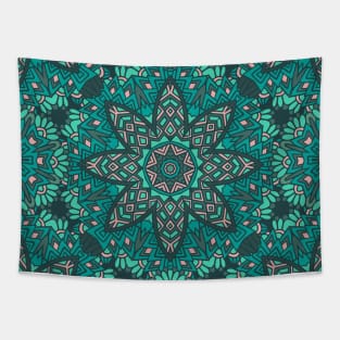 Colorful Oriental Rug Mandala Boho Pattern Tapestry