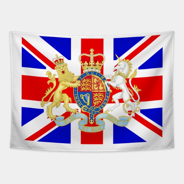 UK coat of arms flag Tapestry by AidanMDesigns