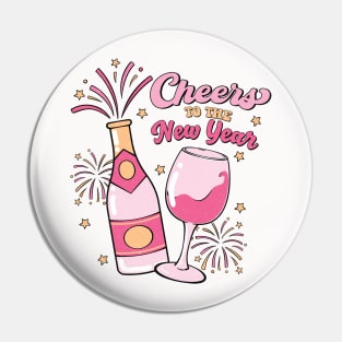 Cheers to the New Year Pin