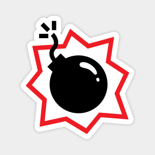 Simplistic Cartoon Bomb Magnet