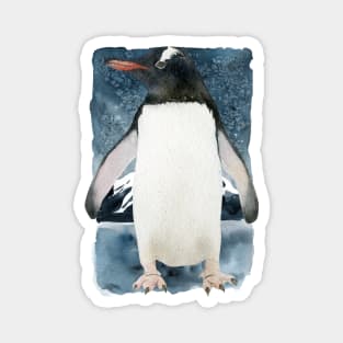 Watercolor penguin standing Magnet