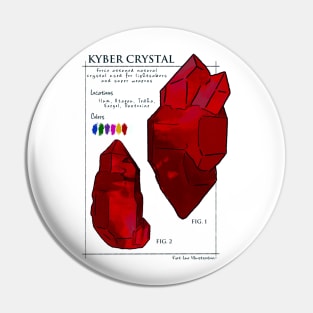 Kyber Crystal Science Illustration in Red Pin