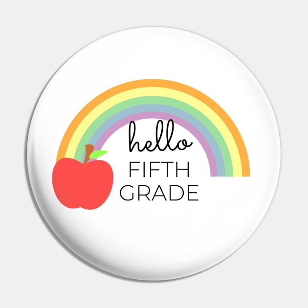 Hello Fifth Grade Pin by Petalprints