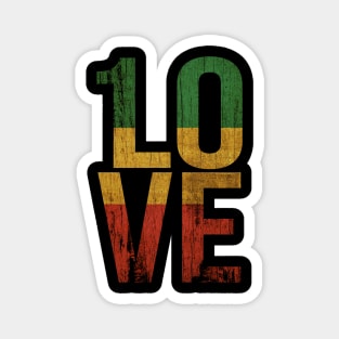 1 Love One Love Roots Rock Reggae Rasta Design Magnet