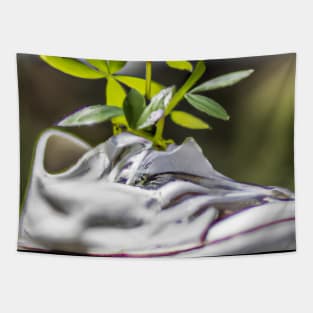 White Sneaker with Flowers Tapestry