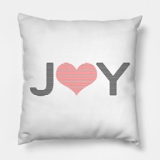 Joy - heart - black and pink. Pillow