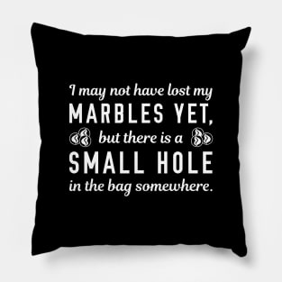 Small Hole Marbles Pillow