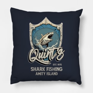 Quint's Shark Fishing 1975 Pillow