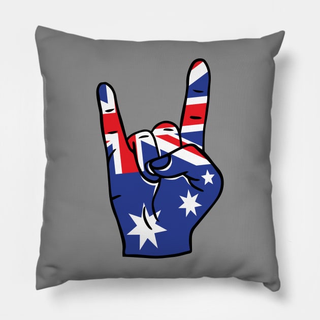 Rock On, Australia Pillow by SLAG_Creative