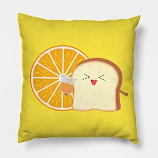 Toast loves orange juice Pillow