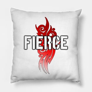 'FIERCE' Typography Design- Red Pillow