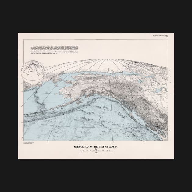 Vintage Gulf of Alaska Geological Map (1980) Alaskan Topography Atlas by Bravuramedia