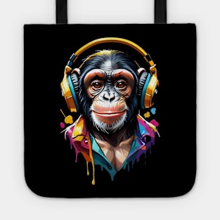 Chimpanzee Headphones Tote