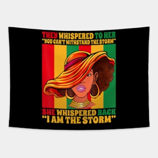 Black Girl African American Black History I Am The Storm Tapestry