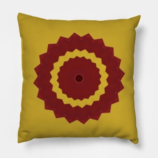 Burgundy and Yellow Shape Pillow