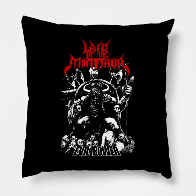 Lair of the Minotaur - Evil Power Pillow by grindhouseinc