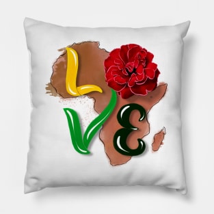 Collage Love Africa silhouette Pillow