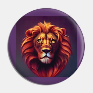 Lion Art Pin