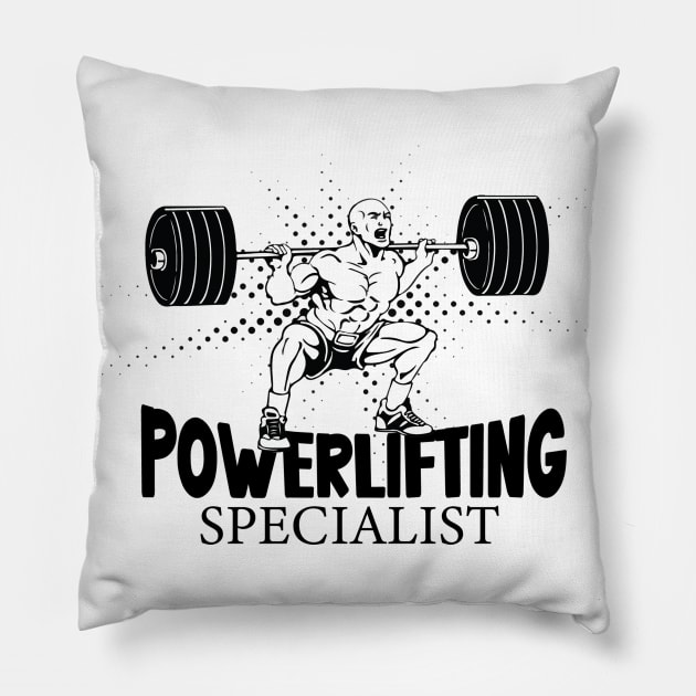 Powerlifting Specialist Pillow by wiswisna