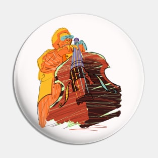 Mingus Double Bass Jazz Pin