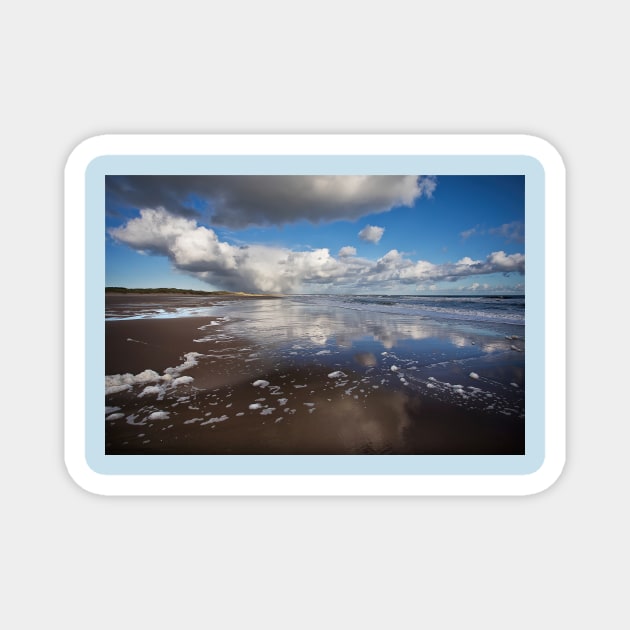 Sky reflections at Druridge Bay Magnet by Violaman