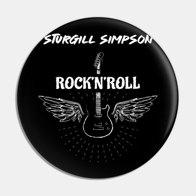 Rock Guitar Wings Sturgill Pin by gagalkaya