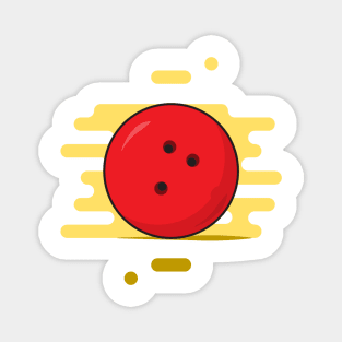 Red Bowling Ball Magnet