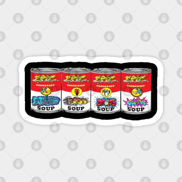 pop art,soup,soups,60s,mod,vintage,7 Magnet by LowEndGraphics