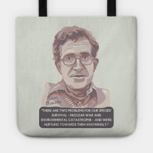 Noam Chomsky Portrait and Quote Tote