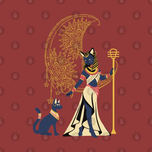 Egyptian Goddess Bastet by Hypnotic Highs