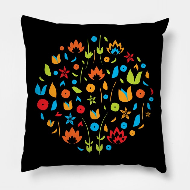 Floral Modern Cute Pattern Pillow by jazzworldquest