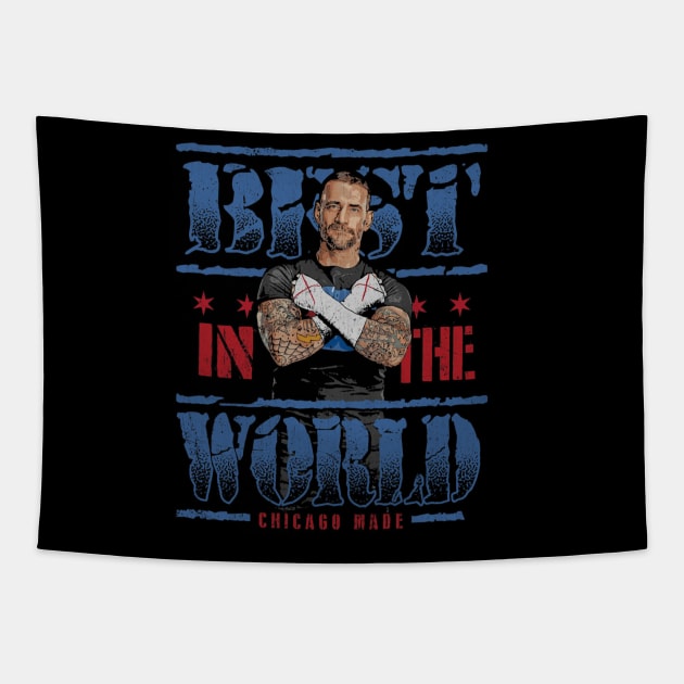 CM Punk Best In The World Tapestry by MunMun_Design