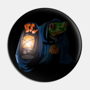 Frog with a lantern Pin