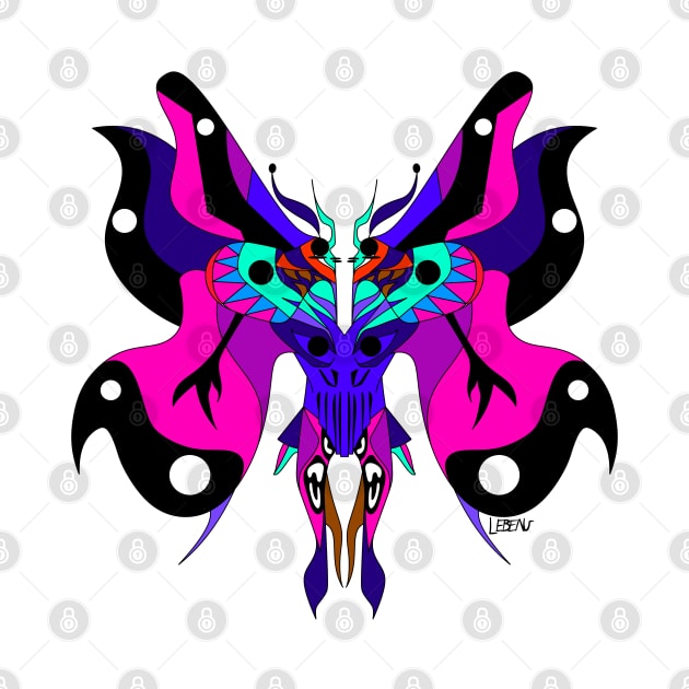 the mothman kaiju in skull armor ecopop art of the death by jorge_lebeau