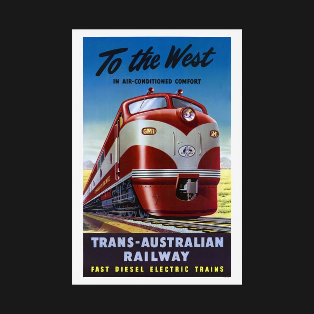 To The West Australia Railway Travel Poster by vintagetreasure