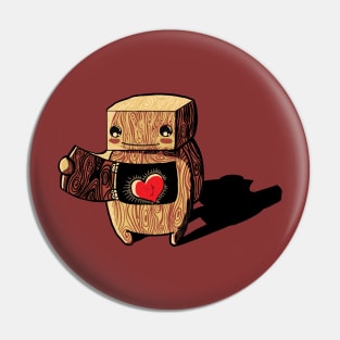 My wooden robot Pin