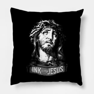 Jesus and Tattoos Pillow