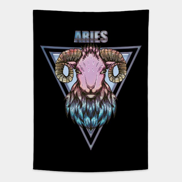 Zodiac sign aries Tapestry by Nicky2342