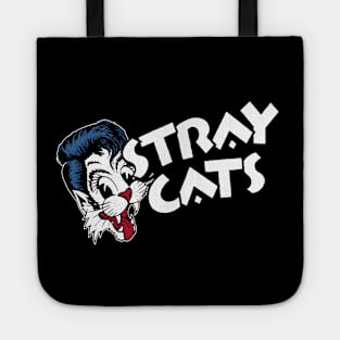 blue hair happy face cat band Tote