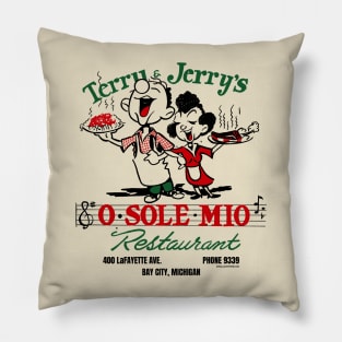 “Red Sauce Revival”- Terry & Jerry’s ‘O Sole Mio’ Restaurant, Bay City, MI Pillow