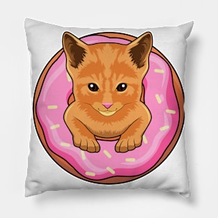 Cat with Donut Pillow