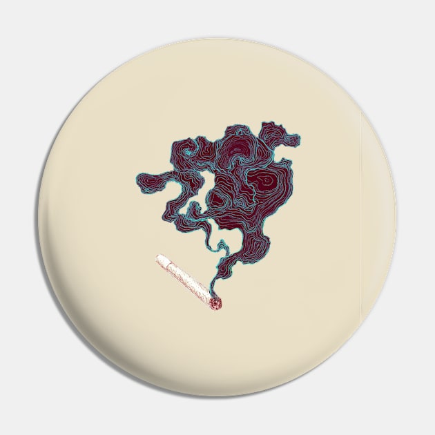 Smoke (Purple & Creme) Pin by Nathan Watkins Design