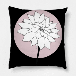 White dahlia Pillow