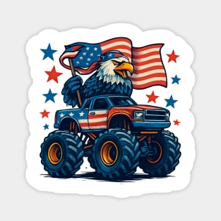 Monster truck usa independence day celebration july 4th Magnet