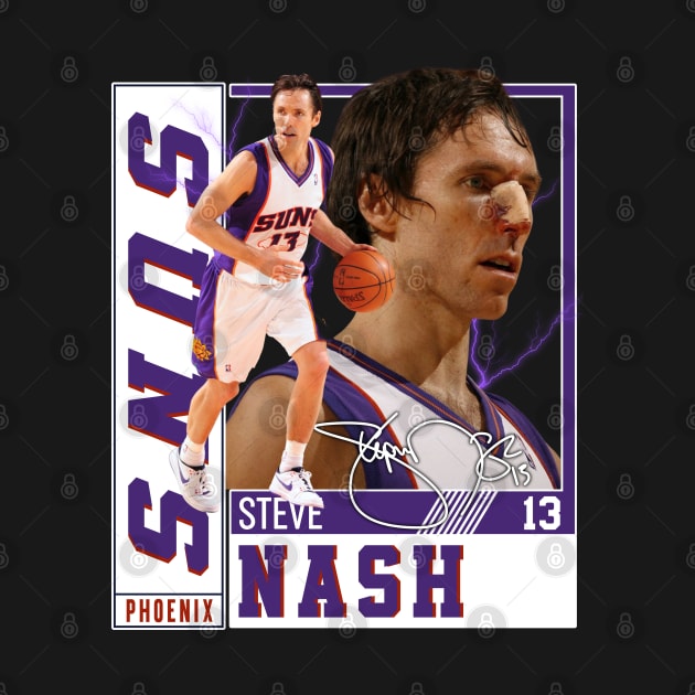 Steve Nash Basketball Legend Signature Vintage Graphic Retro Bootleg Style by Koch Sean