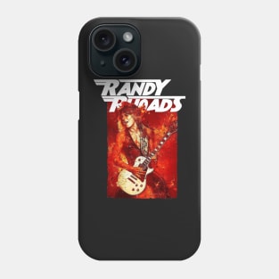 Randy Rhoads on fire Phone Case