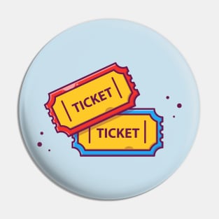 Ticket Movie Cartoon Pin