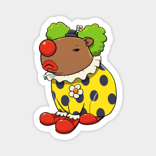 Grumpy Capybara Clown Magnet