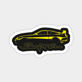 Toyota Yellow Supra MK4 Vintage Magnet