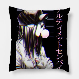 Aesthetic Ultimate Senpai Urban Weeb Streetwear Pillow